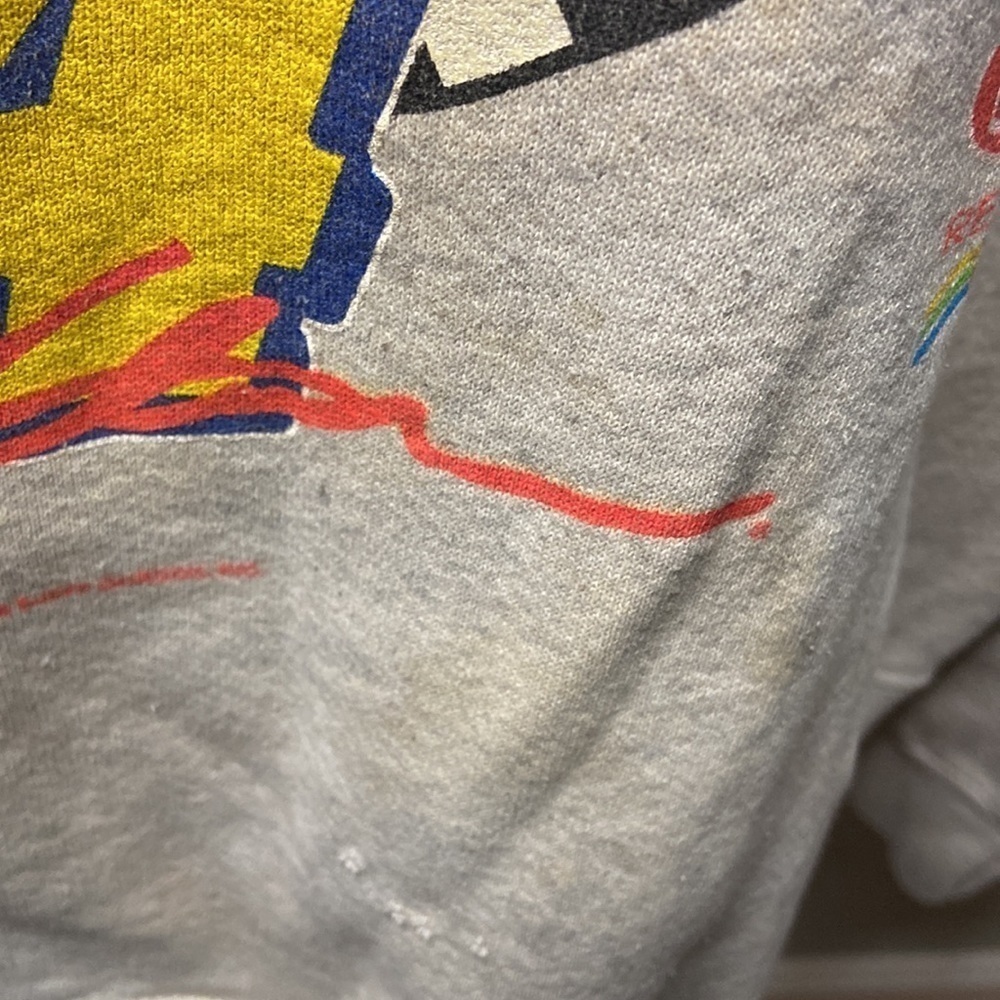 Vintage 90’s Jeff Gordon Thrashed Sweatshirt Gray L - Picture 3 of 15